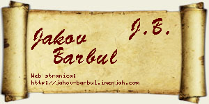 Jakov Barbul vizit kartica